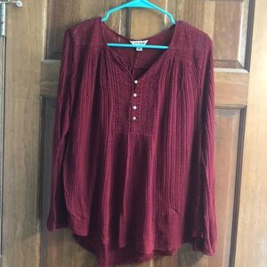 Lucky Brand Red Long Sleeve